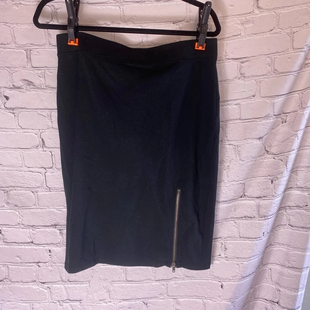 5/$20 Women’s Ruff Hewn Black Pencil‎ Midi Skirt with Zipper Decal Medium